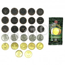 Монеты Пятерочка магазин сокровищ  полный набор 27шт с пятерочкой и кодом