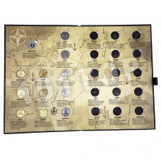 Набор 26 монет в альбоме с игрой картой магазин сокровищ пятерочка